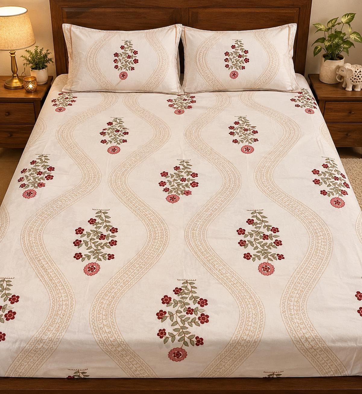 Mughal Boota Cotton Bedsheet